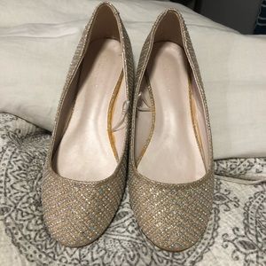 Gold Flat shoes